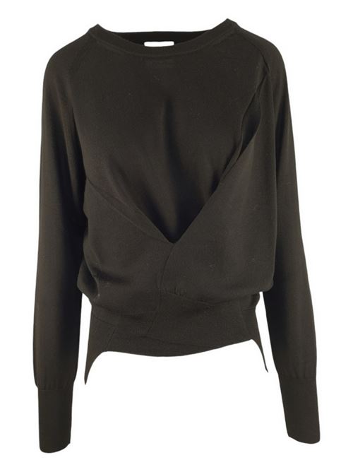 maglia donna nero con drappeggio ( Nude ) | 1101W2442009